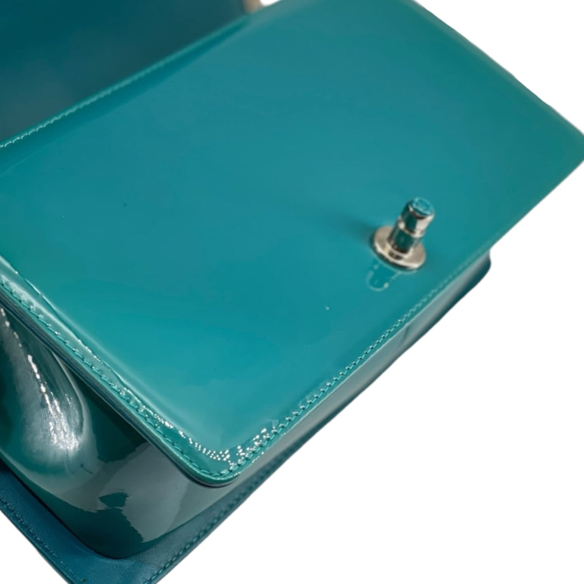 Old Medium Boy Patent Turquoise SHW