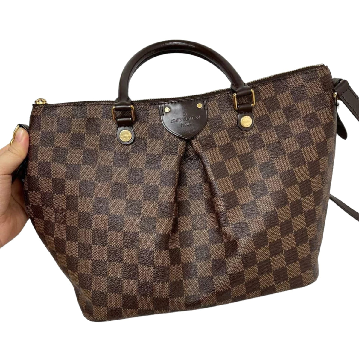 Louis-Vuitton PM Damier Ebène Siena Canvas GHW