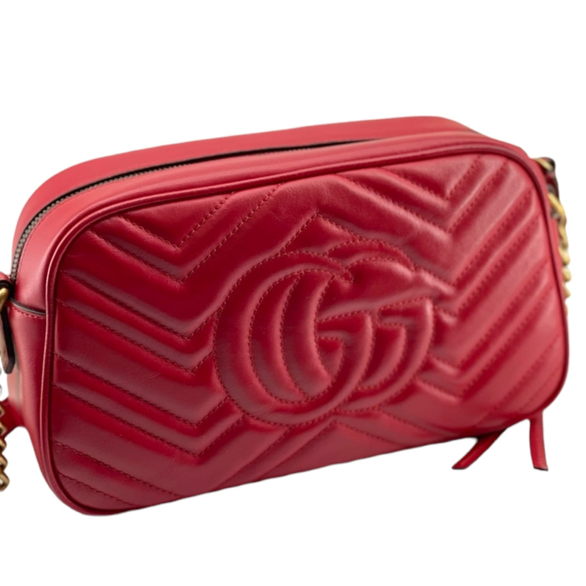 Gucci Small GG Marmont Matelassé Red