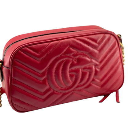Gucci Small GG Marmont Matelassé Red