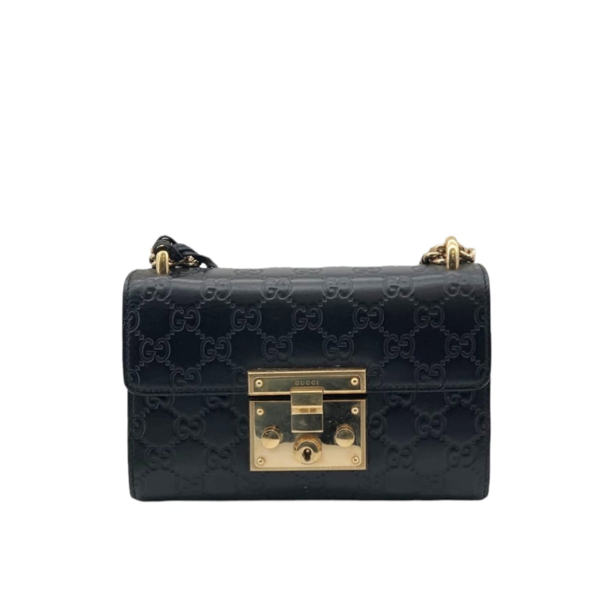 Gucci Small Padlock Signature Black GHW