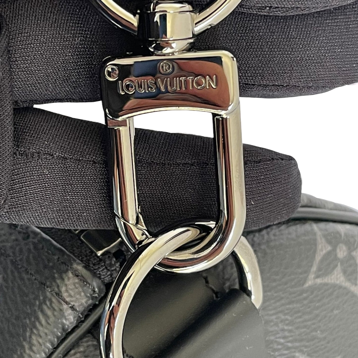 Louis-Vuitton Keepall Bandoulière 55 Monogram Eclipse SHW