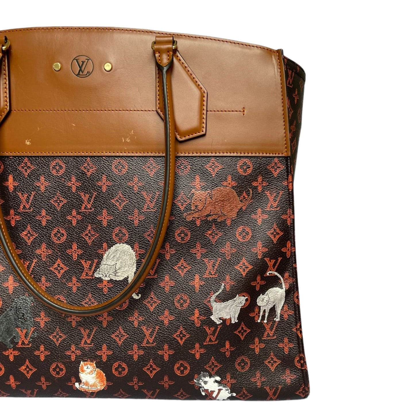Louis-Vuitton XXL City Steamer Cabas Grace Coddington Catogram GHW