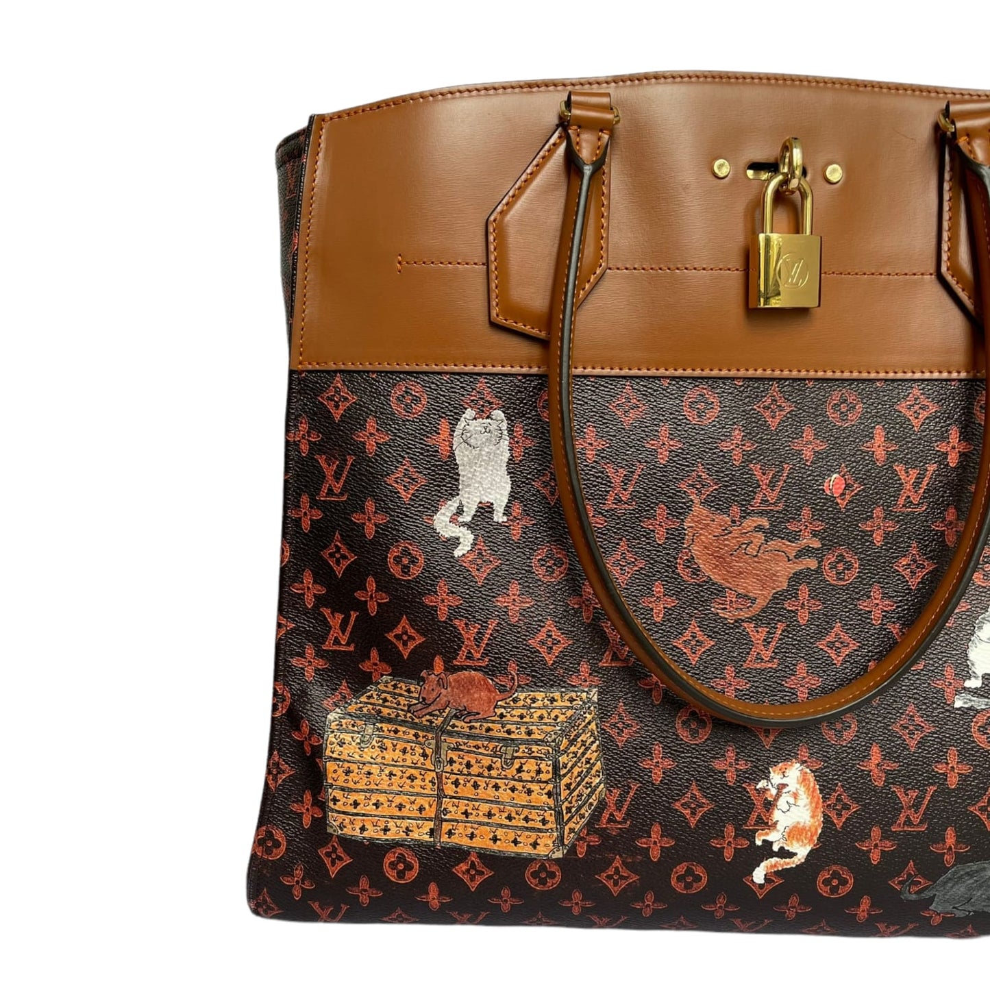 Louis-Vuitton XXL City Steamer Cabas Grace Coddington Catogram GHW