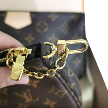 Louis-Vuitton Monogram Multi Pochette Accessoires Khaki GHW