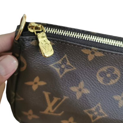 Louis-Vuitton Monogram Multi Pochette Accessoires Khaki GHW