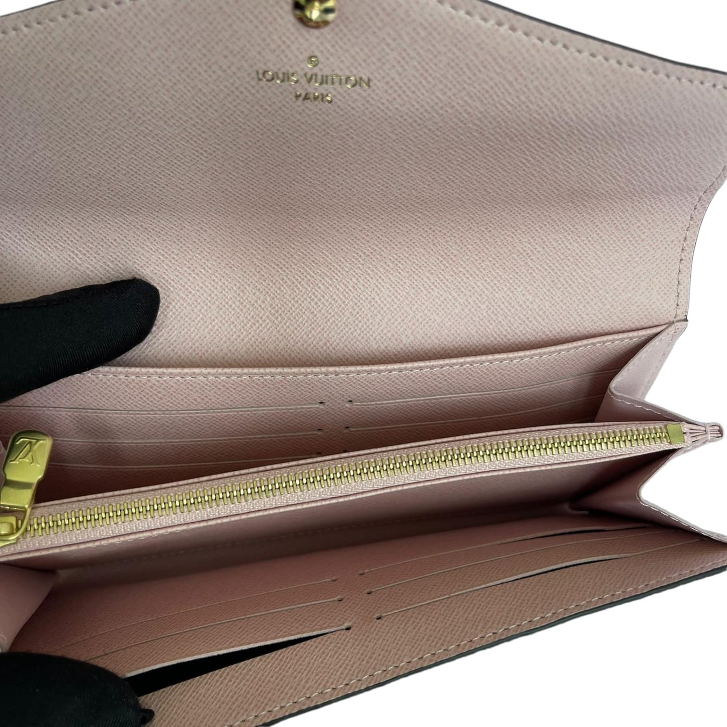 Louis-Vuitton Sarah Wallet Rose Ballerine GHW