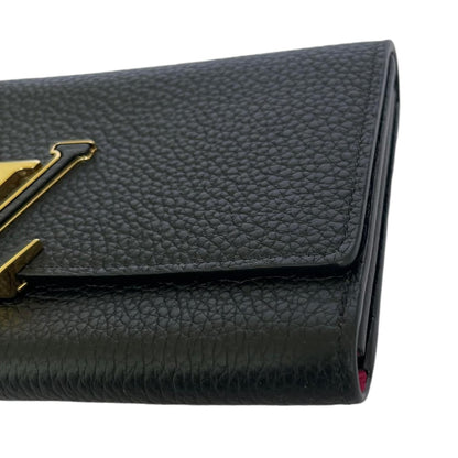 Louis-Vuitton Capucines Wallet Taurillon Black GHW