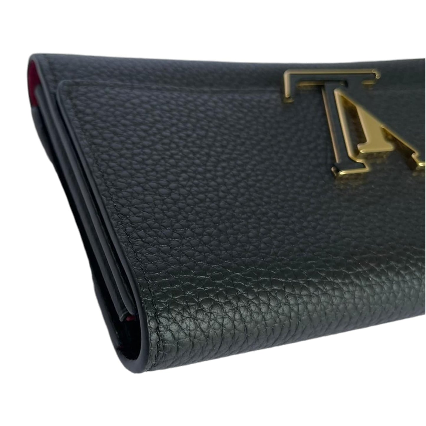 Louis-Vuitton Capucines Wallet Taurillon Black GHW