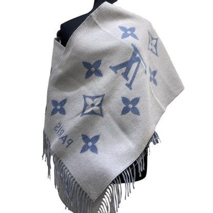 Louis-Vuitton Reykjavik Scarf Blue
