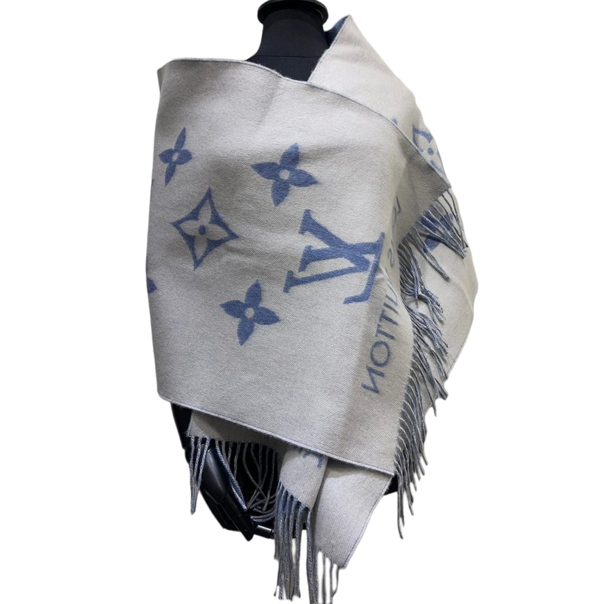 Louis-Vuitton Reykjavik Scarf Blue