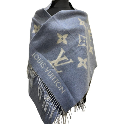 Louis-Vuitton Reykjavik Scarf Blue