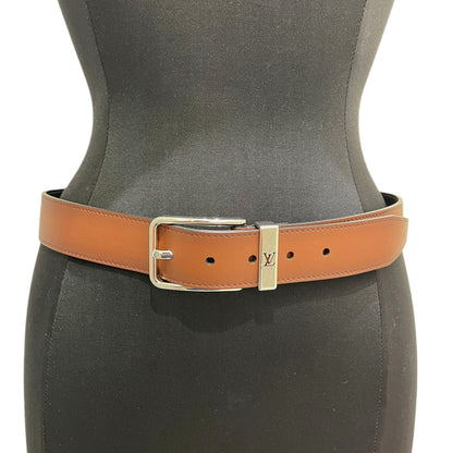Louis-Vuitton Pont Neuf 35mm Belt Calfskin Brown SHW