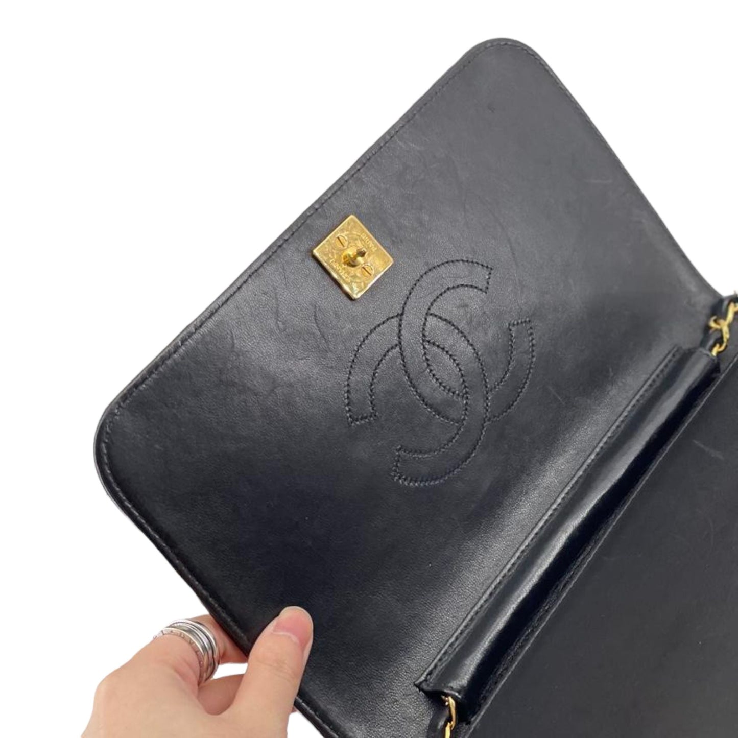 Timeless Full Flap CC Lambskin Black GHW