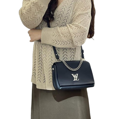 Louis-Vuitton BB Lockme II Calfskin Black SHW