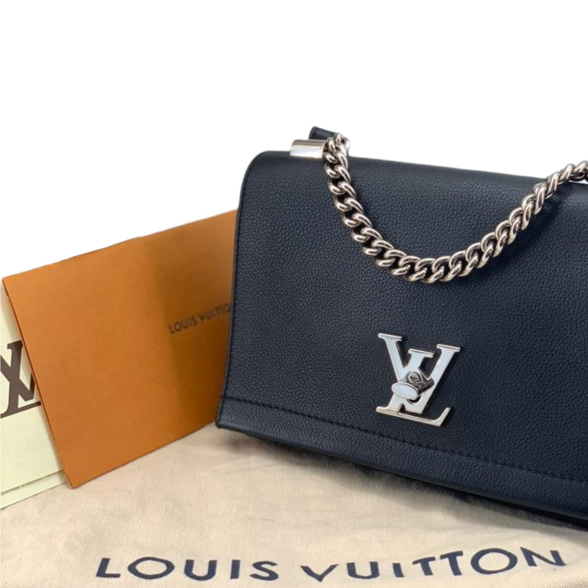 Louis-Vuitton BB Lockme II Calfskin Black SHW