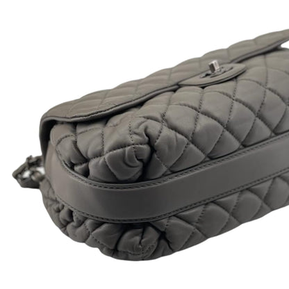 Classic Single Flap Grey Lambskin RHW