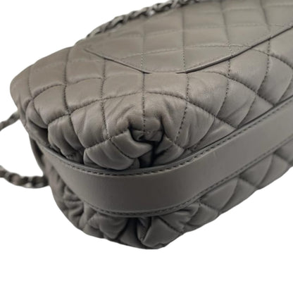 Classic Single Flap Grey Lambskin RHW
