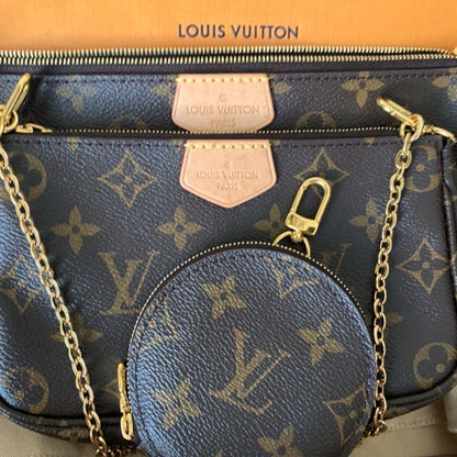 Louis-Vuitton Monogram Multi Pochette Accessoires Khaki GHW