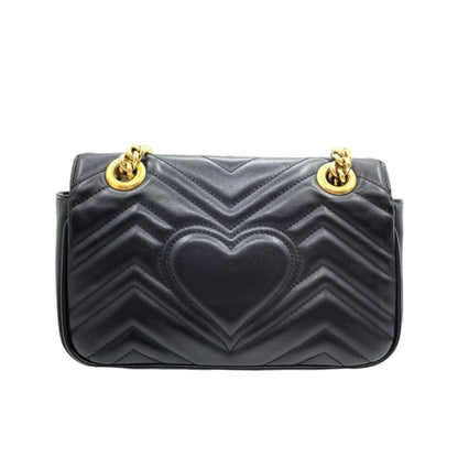 Gucci Mini Marmont Matelassé Leather Black GHW