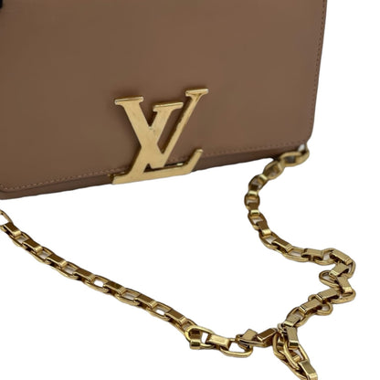 Louis-Vuitton GM Louise Chain Calfskin Beige GHW