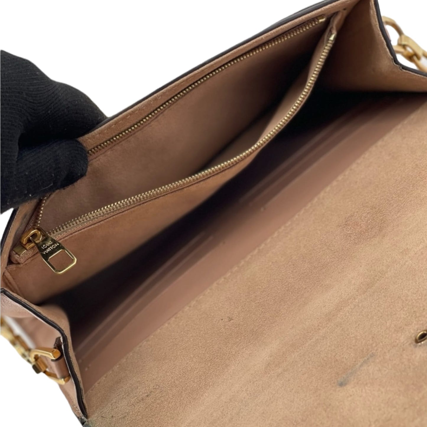 Louis-Vuitton GM Louise Chain Calfskin Beige GHW