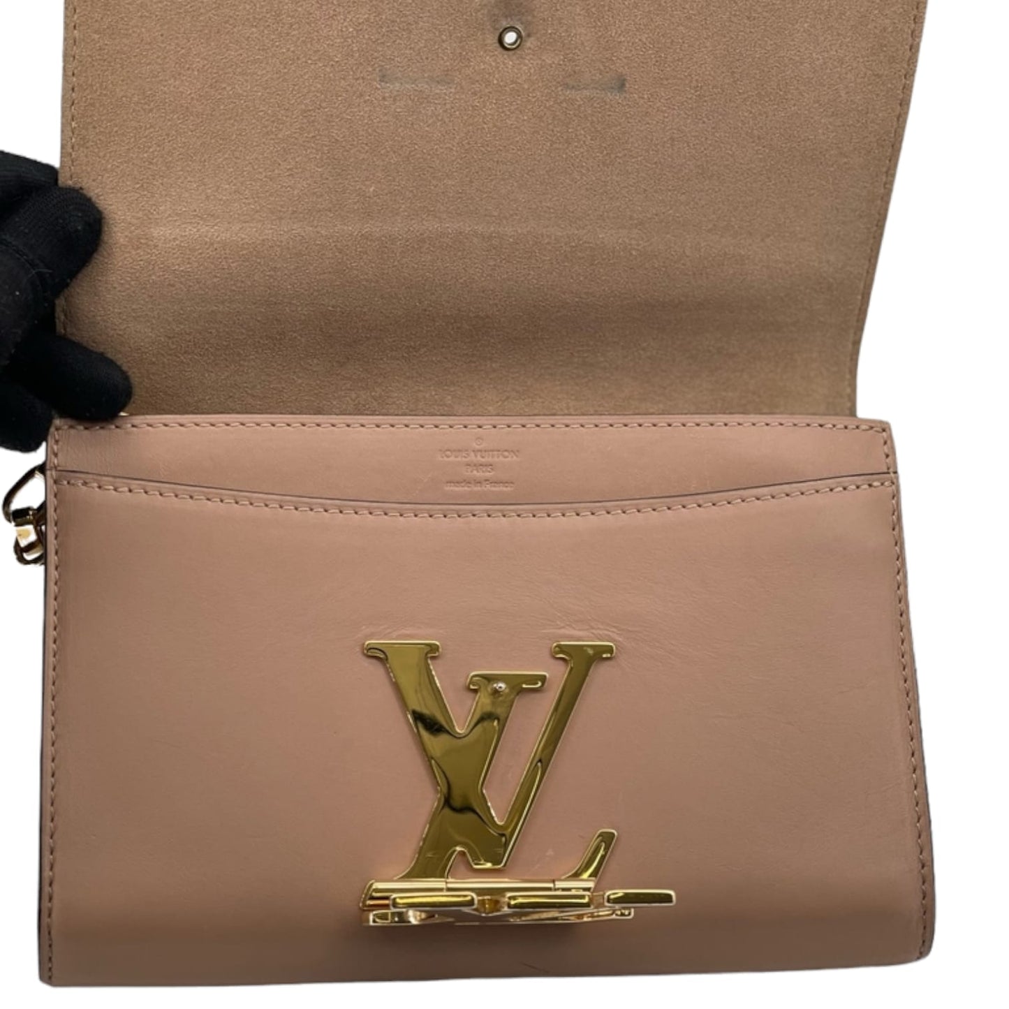Louis-Vuitton GM Louise Chain Calfskin Beige GHW