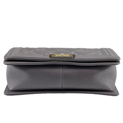 Old Medium Boy Double Stitched Calfskin Grey MHW
