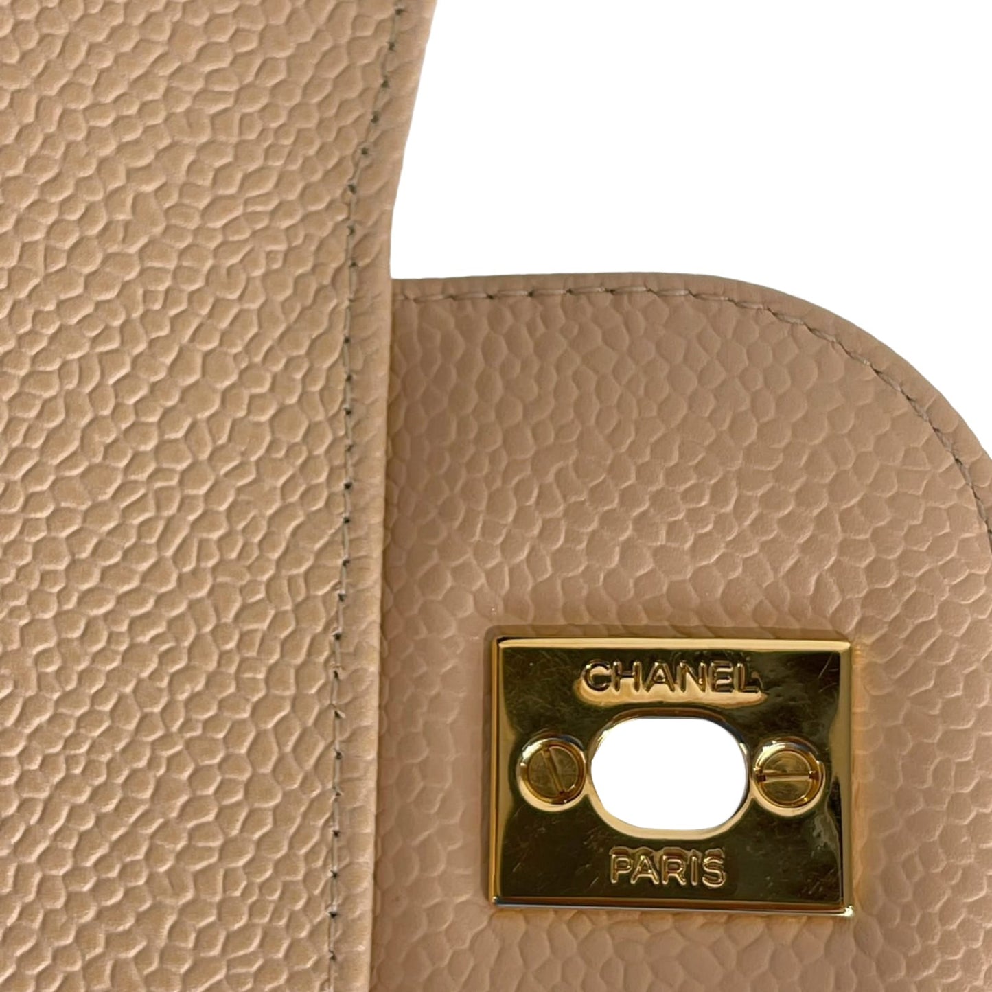 Jumbo Classic Double Flap Caviar Beige GHW