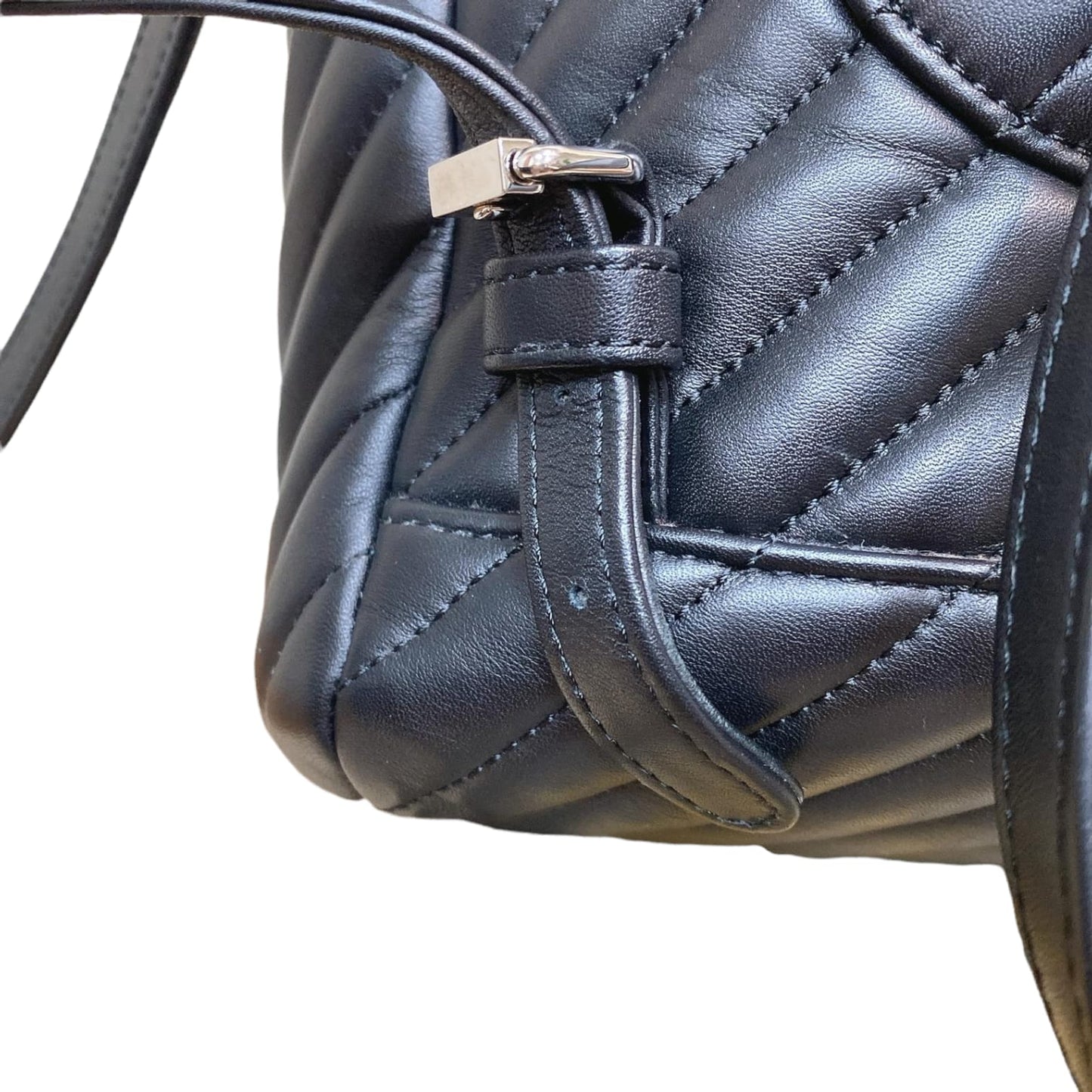 Medium Urban Spirit Backpack Chevron Lambskin Black SHW