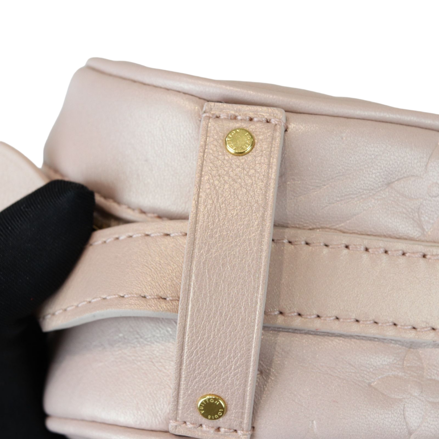 Louis-Vuitton Dragee Light Pink Monogram Embossed Puffy Lambskin GHW
