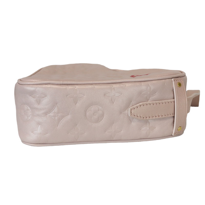 Louis-Vuitton Dragee Light Pink Monogram Embossed Puffy Lambskin GHW