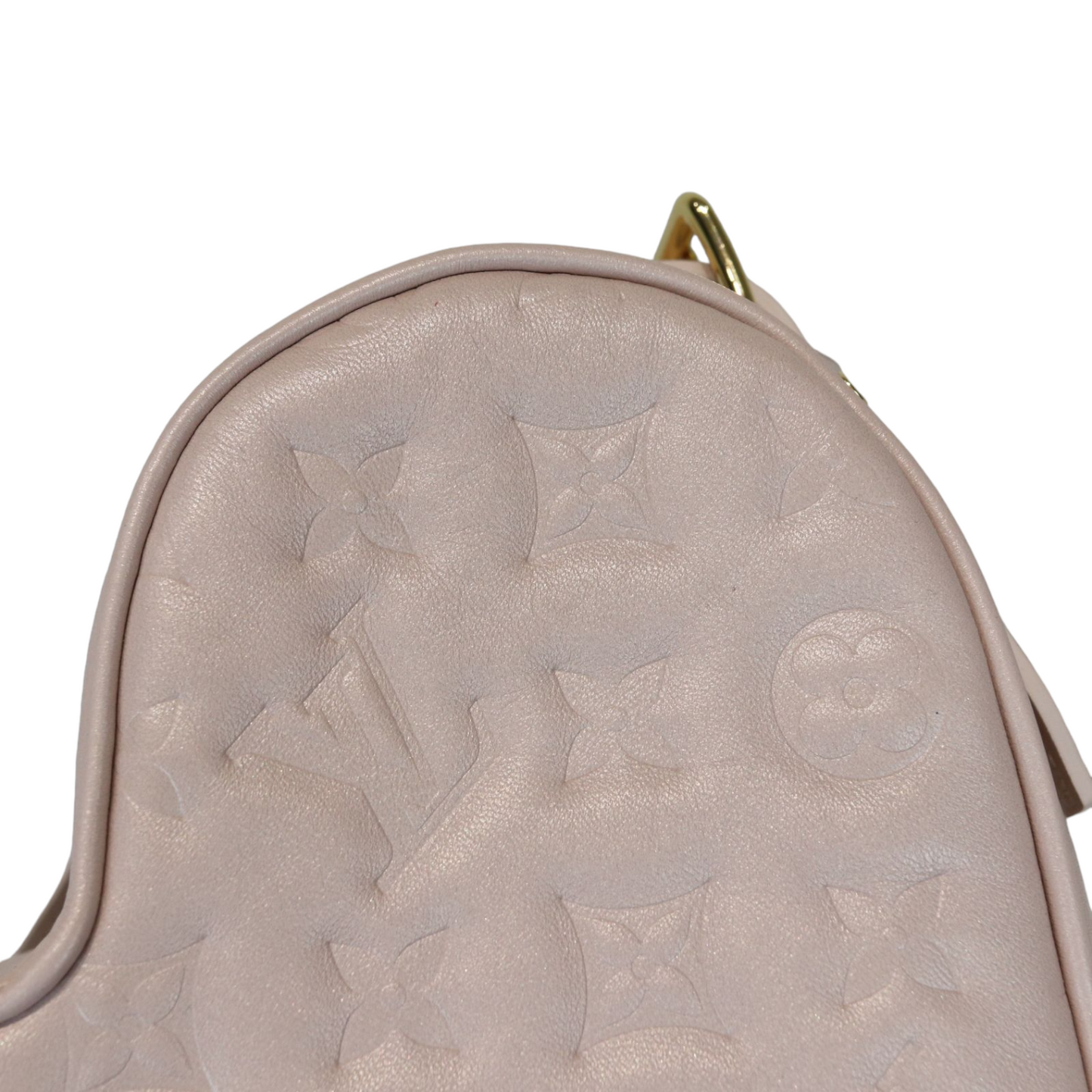 Louis-Vuitton Dragee Light Pink Monogram Embossed Puffy Lambskin GHW