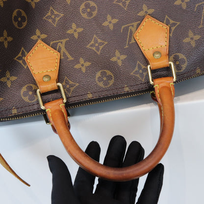 Louis-Vuitton Vintage Monogram Speedy 30 GHW