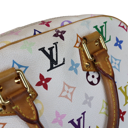 Louis-Vuitton Monogram White Multicolor Speedy 30