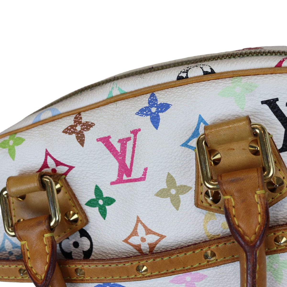 Louis-Vuitton Monogram White Multicolor Speedy 30
