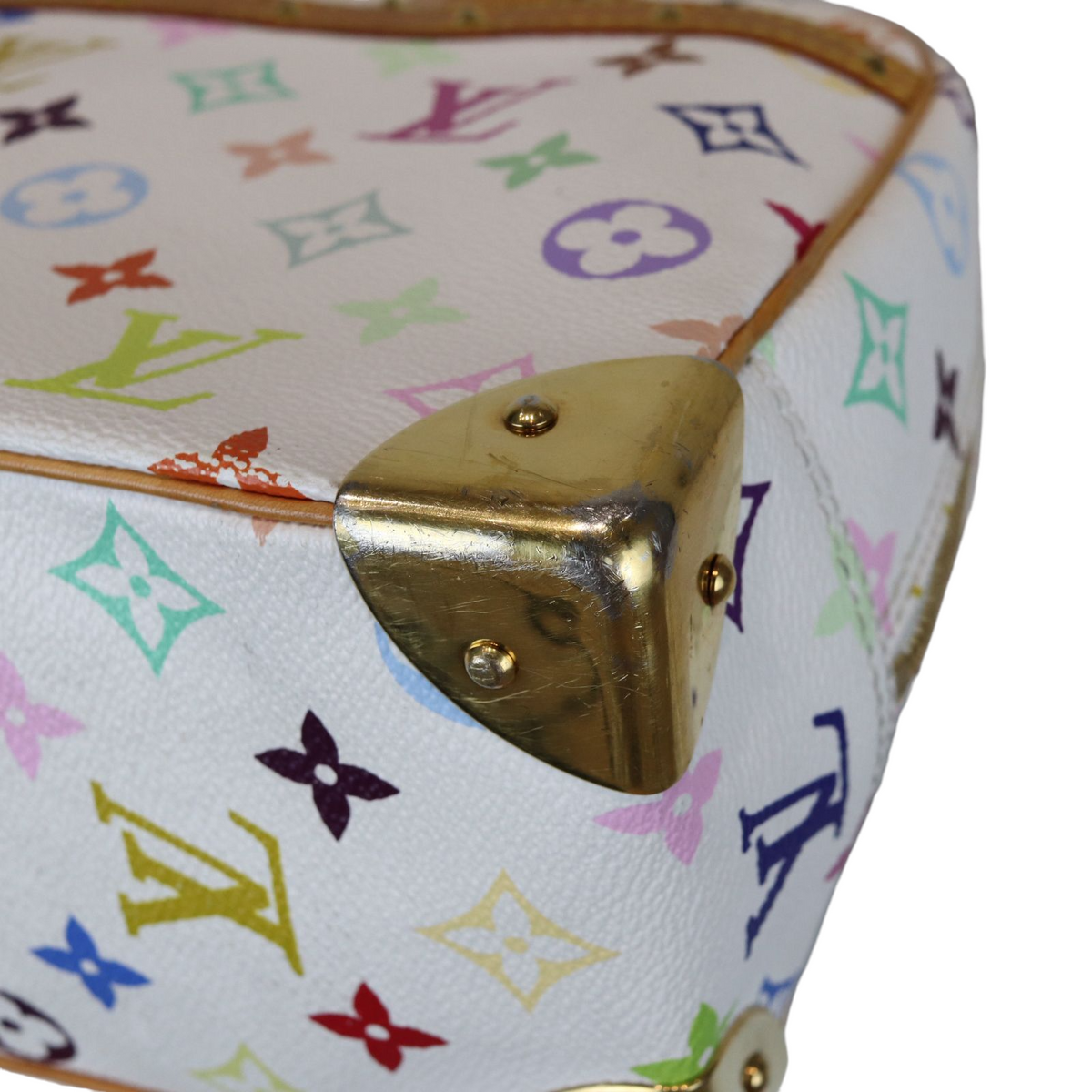 Louis-Vuitton Monogram White Multicolor Speedy 30