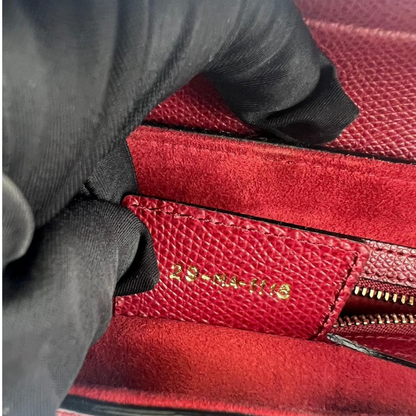Medium Saddle With Strap Burgundy GHW