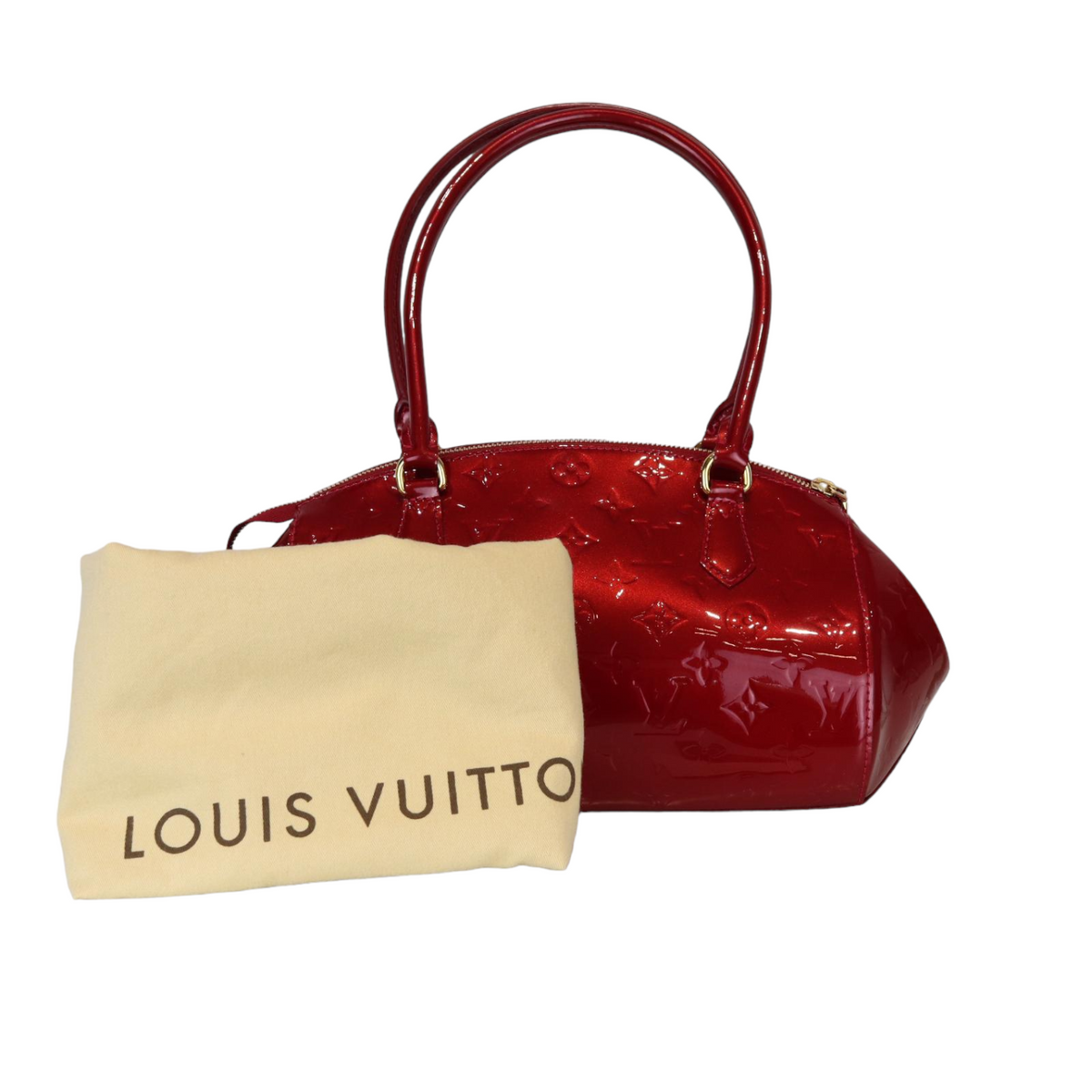 Louis-Vuitton Vernis Sherwood PM Monogram Red GHW