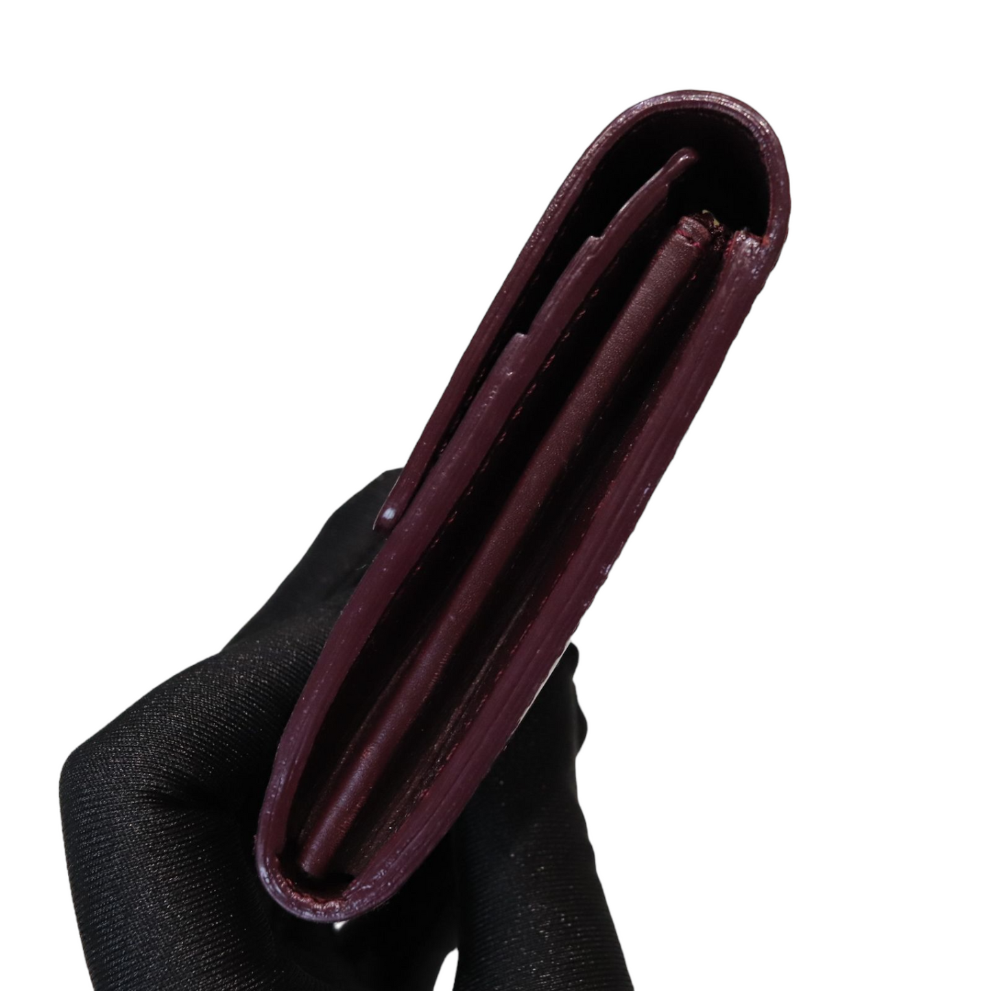 Louis-Vuitton Sarah Wallet Purple Vernis GHW