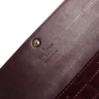 Louis-Vuitton Sarah Wallet Purple Vernis GHW
