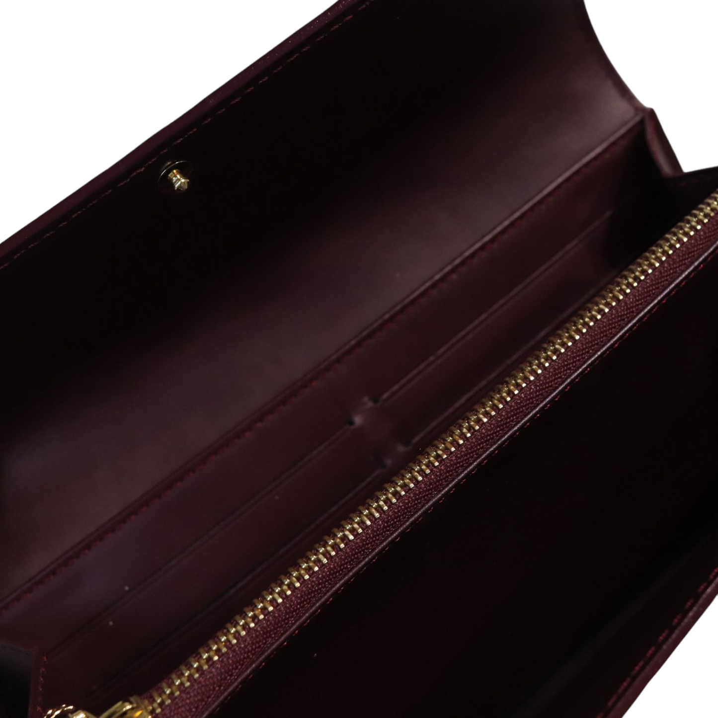 Louis-Vuitton Sarah Wallet Purple Vernis GHW