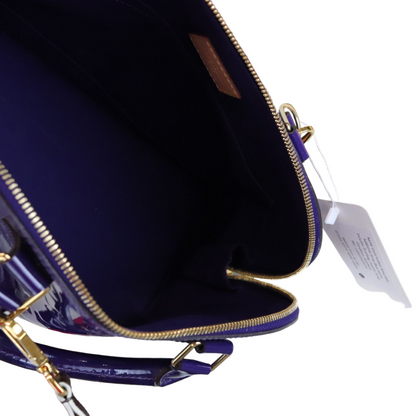 Louis-Vuitton Alma with Additional Strap Blue Vernis