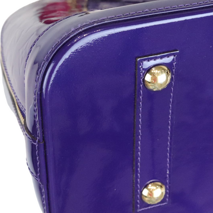 Louis-Vuitton Alma with Additional Strap Blue Vernis