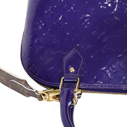 Louis-Vuitton Alma with Additional Strap Blue Vernis