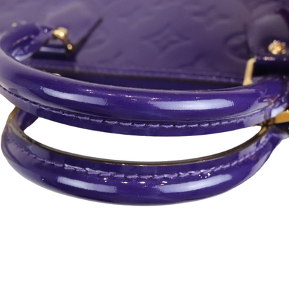 Louis-Vuitton Alma with Additional Strap Blue Vernis