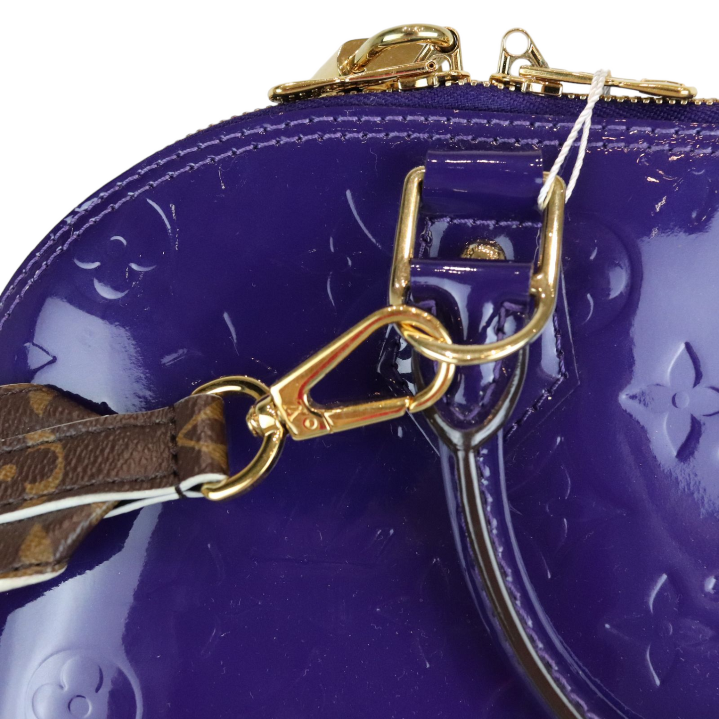 Louis-Vuitton Alma with Additional Strap Blue Vernis