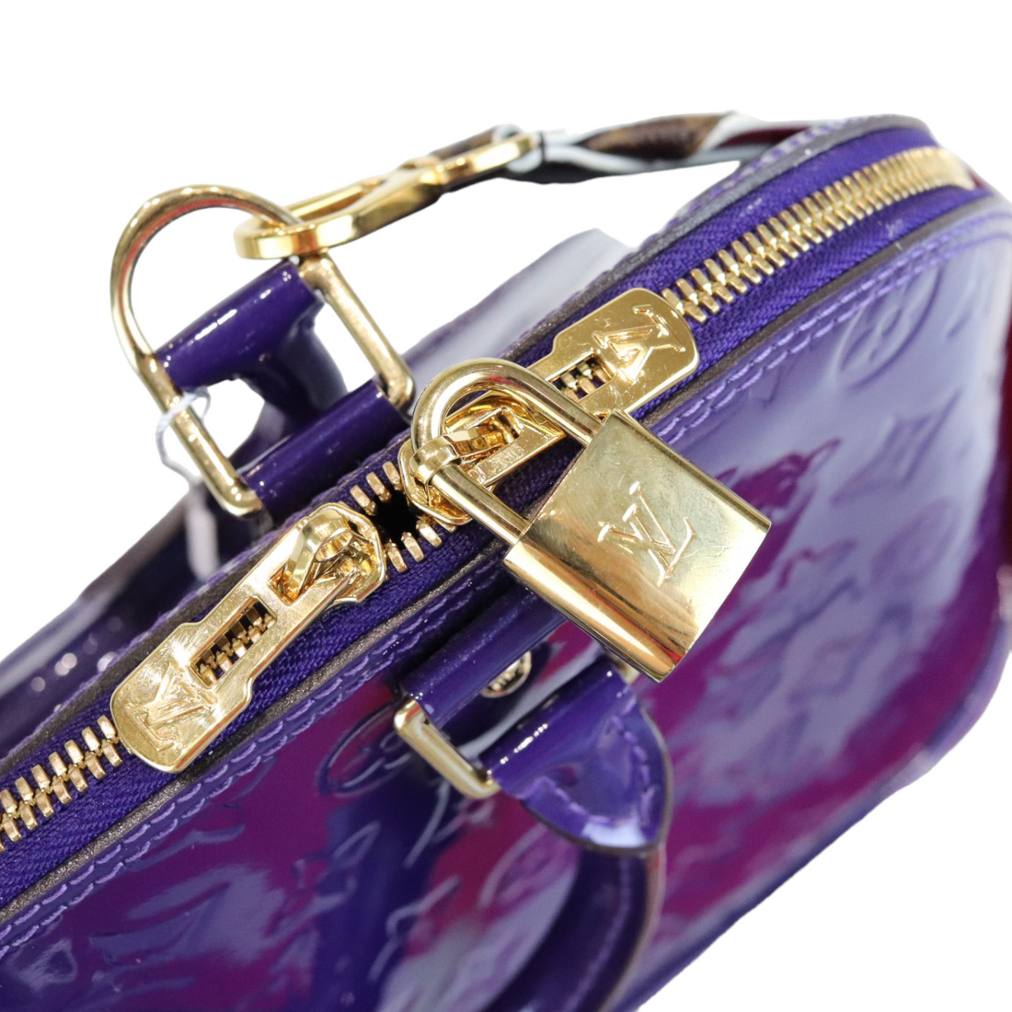 Louis-Vuitton Alma with Additional Strap Blue Vernis