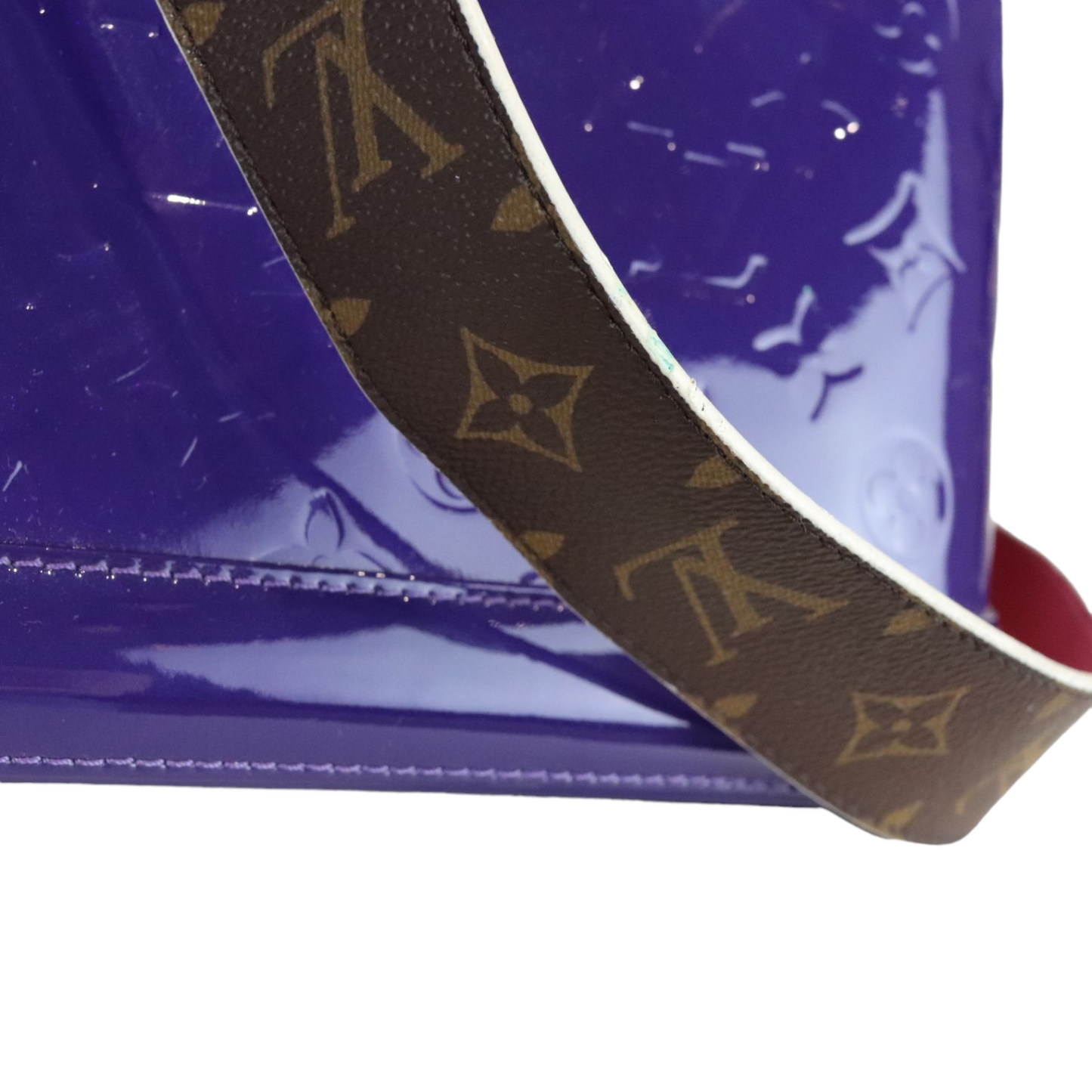 Louis-Vuitton Alma with Additional Strap Blue Vernis