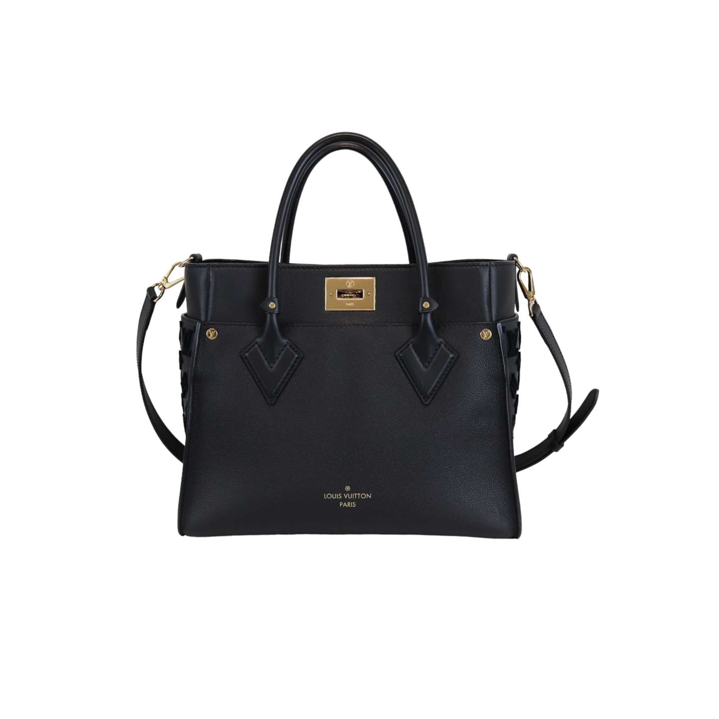 Louis-Vuitton Calfskin Monogram Tufting On My Side Black